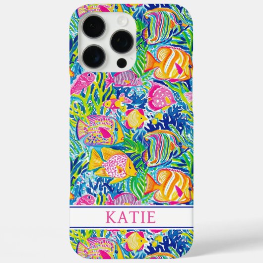 Colorful Fish Monogrammed Case-Mate iPhoneケース (裏面)