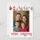 Colorful Five Photo Merry Christmas シーズンカード (正面)