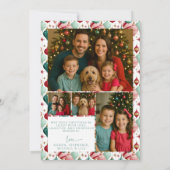 Colorful Five Photo Merry Christmas シーズンカード (裏面)