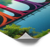 Colorful Five-Pier Bridge ポスター (角)