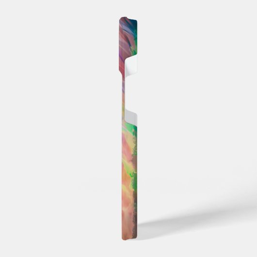 Colorful Flamingo Feathers iPhoneケース (左側面)