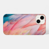 Colorful Flamingo Feathers iPhoneケース (裏面横)