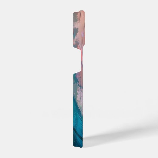 Colorful Flamingo Feathers iPhoneケース (右側面)