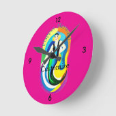 Colorful Flapper Mermaid Thunder_Cove ラウンド壁時計 (傾斜)
