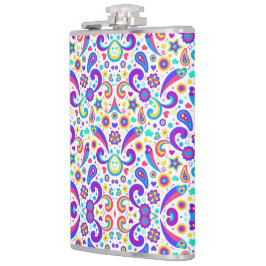 Colorful flask with a vibrant pattern  フラスク