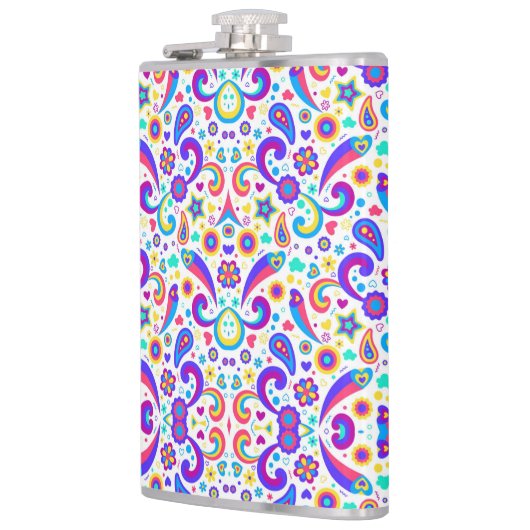 Colorful flask with a vibrant pattern  フラスク (左)
