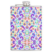 Colorful flask with a vibrant pattern  フラスク (正面)
