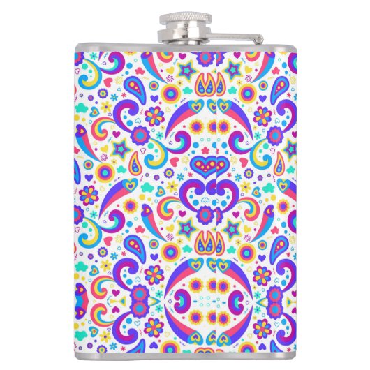 Colorful flask with a vibrant pattern フラスク (裏面)