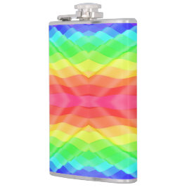 Colorful flask with abstract rainbow pattern フラスク