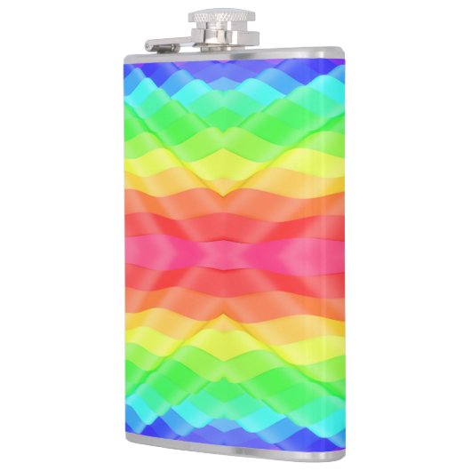 Colorful flask with abstract rainbow pattern フラスク (左)