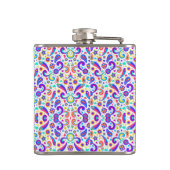Colorful flask with intricate floral and geometric フラスク (裏面)
