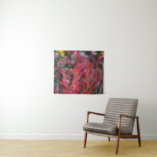 Colorful Floral Abstract Painting Tapestry タペストリー