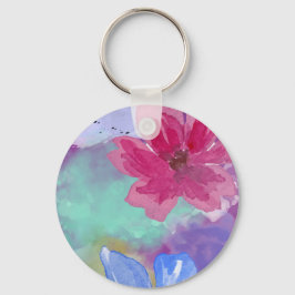 Colorful Floral Art Keychain キーホルダー