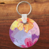 Colorful Floral Art Keychain キーホルダー (裏面)