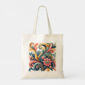 Colorful Floral Art Tote Bag トートバッグ (裏面)