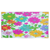 Colorful Floral Bedding Set 枕カバー (正面左)