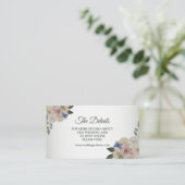 Colorful Floral Blue Butterfly Wedding Detail エンクロージャーカード (スタンド正面)