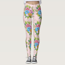 Colorful Floral Bouquet Leggings – Vibrant Botanic