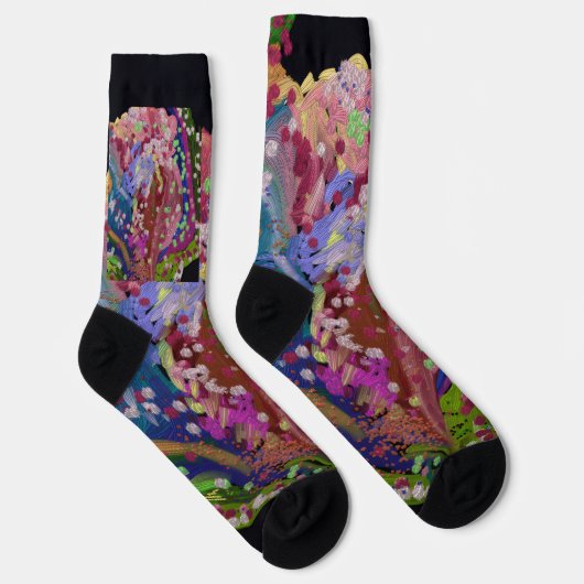 Colorful Floral Crew Socks ソックス (右)