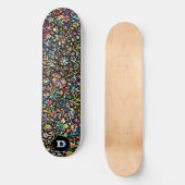 Colorful Floral Dd Brand Skateboard スケートボード (正面)