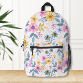 Colorful floral design backpack プリントバックパック
