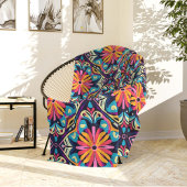 Colorful Floral Diamonds Bohemian  フリースブランケット