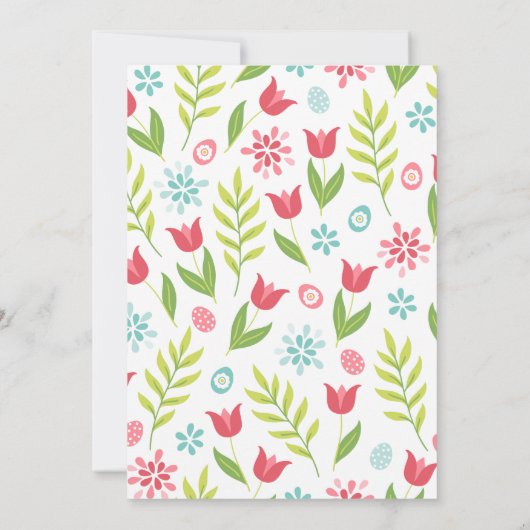 Colorful Floral Easter Brunch Hunt 招待状 (裏面)