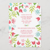 Colorful Floral Easter Brunch Hunt  招待状 (正面/裏面)