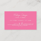 Colorful Floral Event Planner Business Card Design 名刺 (裏面)