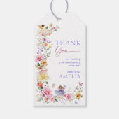 Colorful Floral Fairy First Birthday Party ギフトタグ (正面)