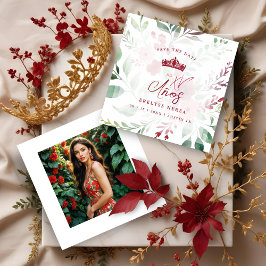 Colorful Floral Fun Spring Chic Mis XV Photo セーブザデート