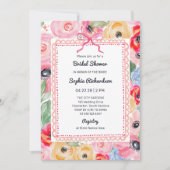 Colorful Floral | Garden Bow Bridal Shower 招待状 (正面)