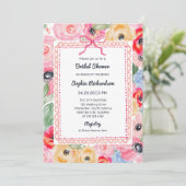 Colorful Floral | Garden Bow Bridal Shower 招待状 (スタンド正面)