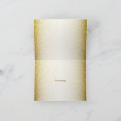 Colorful Floral Garden Golden Glitter Wedding サンキューカード (内部)