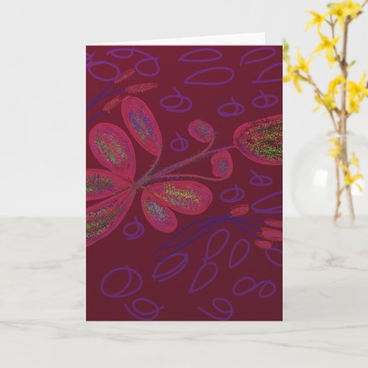 Colorful Floral Greeting Card カード (黄色い花)
