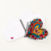 Colorful Floral Heart Love | Romantic Design ノートブック (内部)
