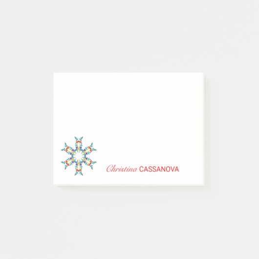 Colorful Floral Mandala  ポストイット (正面)