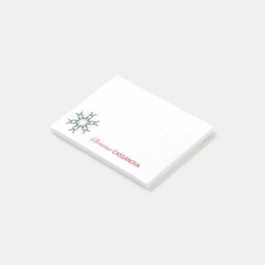 Colorful Floral Mandala  ポストイット (アングル)