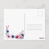 Colorful Floral Motivation Gratitude and Strength ポストカード (裏面)