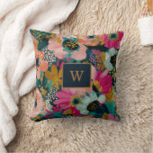 Colorful Floral Name  クッション (ブランケット)