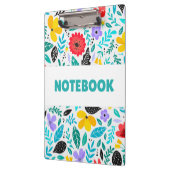 Colorful Floral Notebook – Minimalist Flower クリップボード (左)