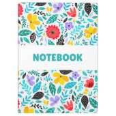 Colorful Floral Notebook – Minimalist Flower クリップボード (裏面)