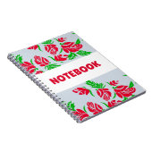  Colorful Floral Notebook – Minimalist Flower  ノートブック (右側)