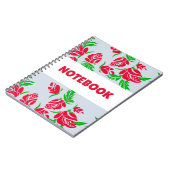  Colorful Floral Notebook – Minimalist Flower  ノートブック (左側)