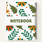Colorful Floral Notebook – Minimalist Flower ノートブック (裏面)