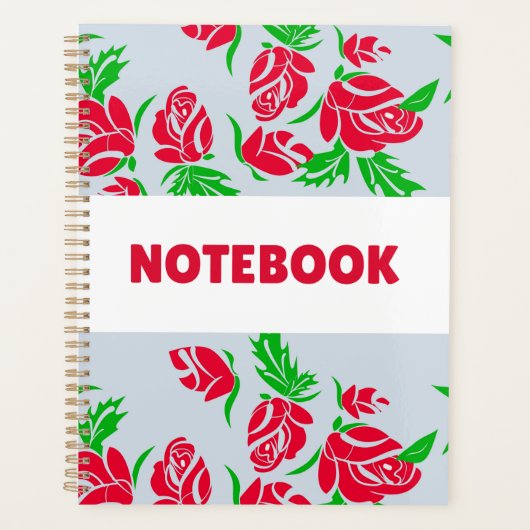Colorful Floral Notebook – Minimalist Flower  プランナー手帳 (正面)