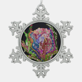 Colorful Floral Ornament スノーフレークピューターオーナメント