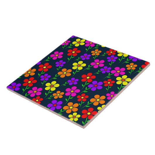 Colorful Floral Pattern タイル (側面)