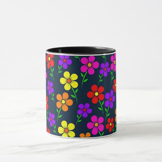 Colorful Floral Pattern マグカップ (中央)
