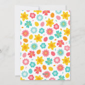 Colorful Floral Pattern Easter Brunch Hunt 招待状 (裏面)